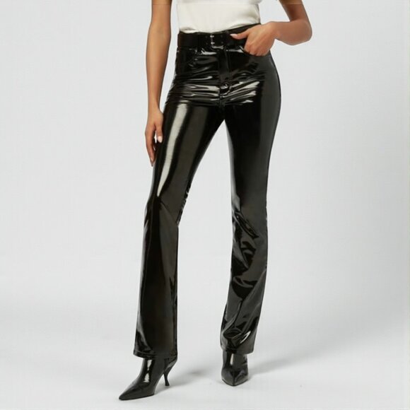 WeWoreWhat Ankle Flare Patent Black Size 26 - Picture 1 of 9